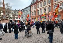 Frankfurt Liebfrauenberg’de, Nazdar Ecevit ile dayanışma mitingi gerçekleştirildi