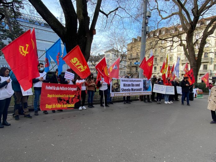Hindistan’da devrimcilere yönelen saldırılar Zürih’te protesto edildi