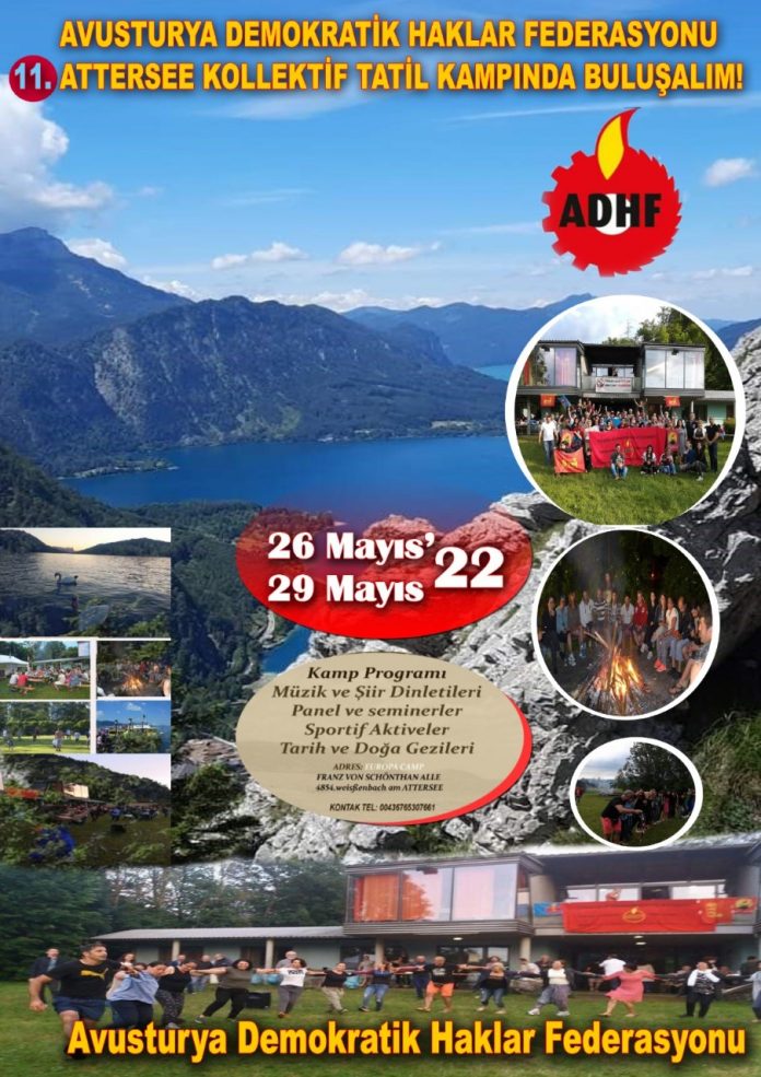 Bu yıl 11’incisi düzenlenecek ADHF Attersee Kolektif Tatil Kampı 26 Mayıs’ta başlayacak