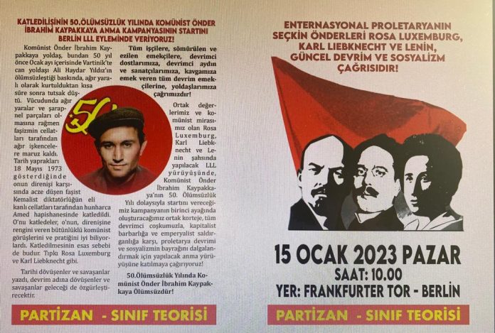 Partizan-Sınıf Teorisi; Rosa Luxemburg, Karl Liebknecht ve Lenin Yolumuzu Aydınlatmaya Devam Ediyor!