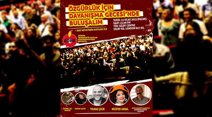 ADHK Britanya’dan “Özgürlük İçin Dayanışma Gecesi”