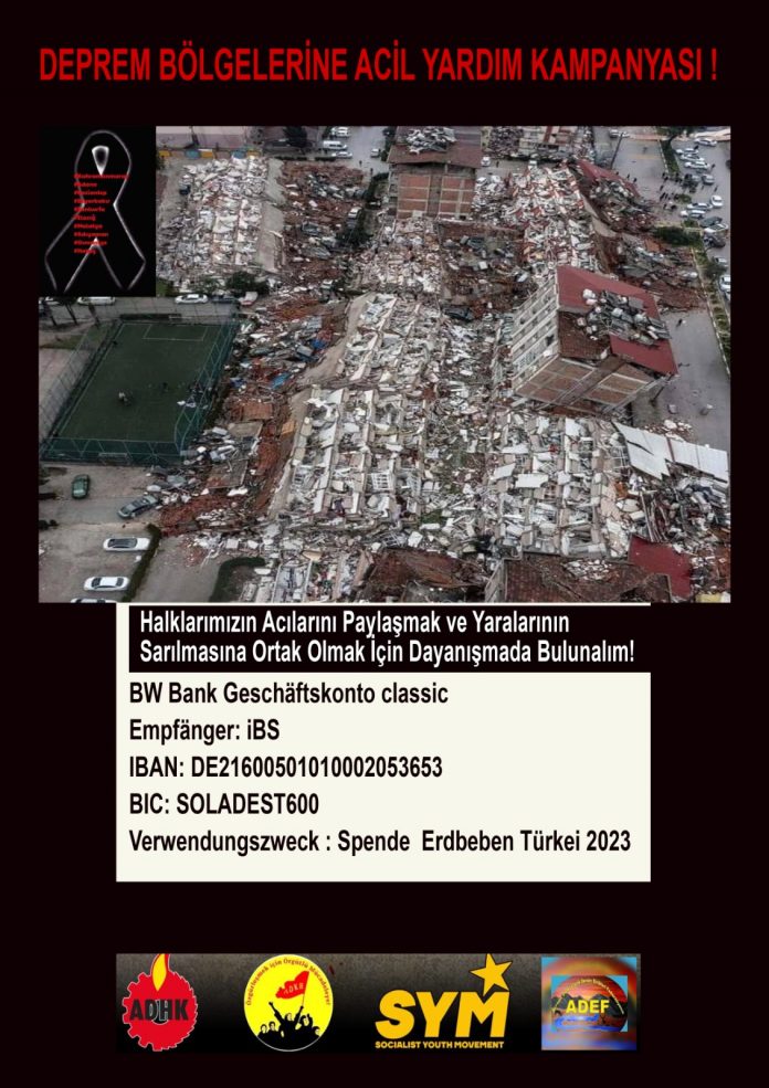ADHK, ADKH, SYM ve ADEF’ten deprem bölgelerine acil yardım kampanyası!